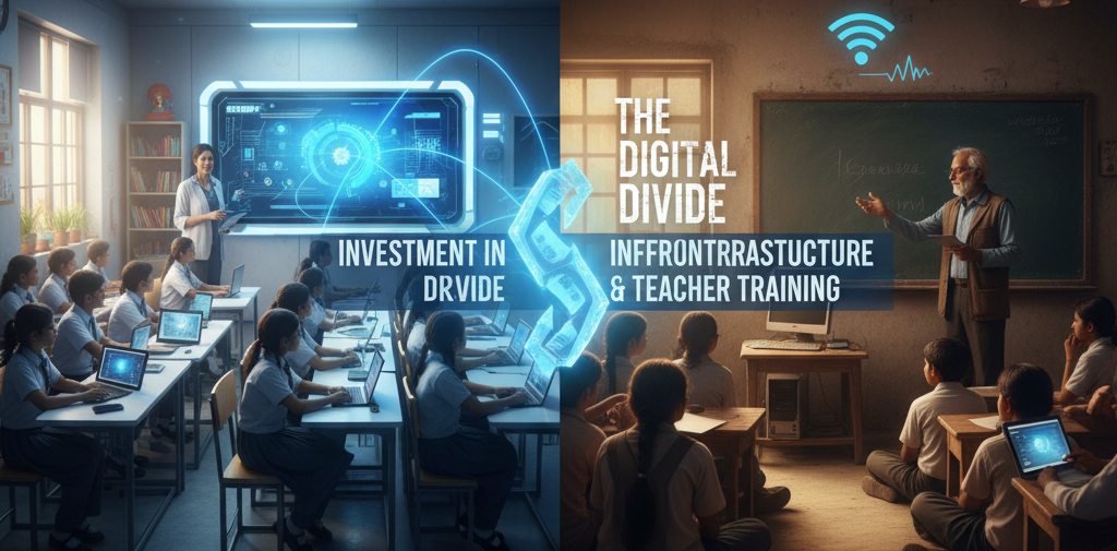 digital class room vs old classroom